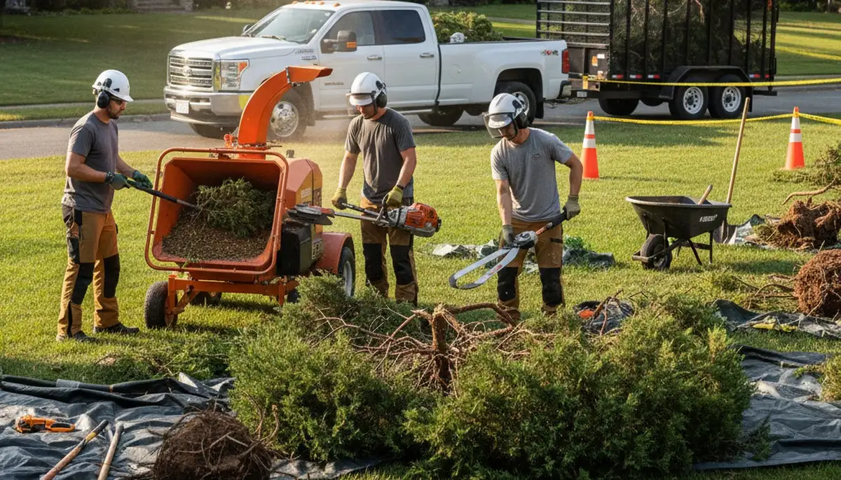 Shrub removal service in Littleton, CO by Arbor Tree Care crew