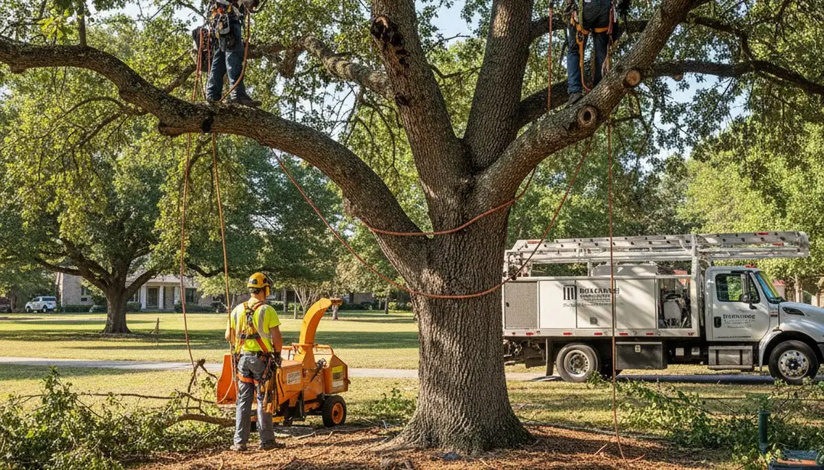 Tree care crew treating diseased trees in Littleton, CO for healthier growth