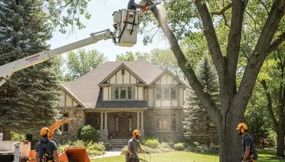Tree service crew in Littleton, CO providing professional tree removal and trimming services