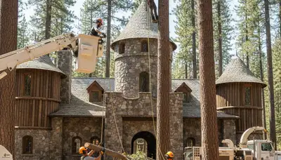 Tree service crew in Littleton, CO providing professional tree removal and trimming services