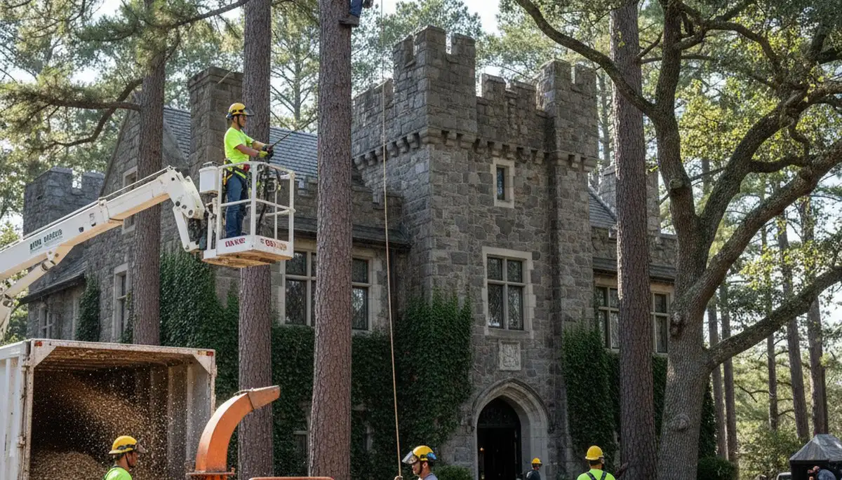 Tree service crew in Littleton, CO providing professional tree removal and trimming services