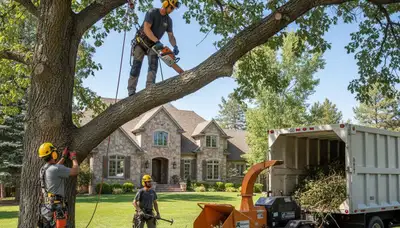 Tree service crew providing expert tree removal in Littleton, CO