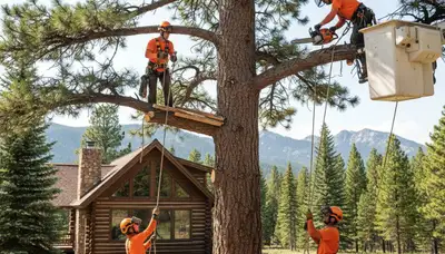 Tree service team in Littleton, CO providing professional tree removal and trimming services
