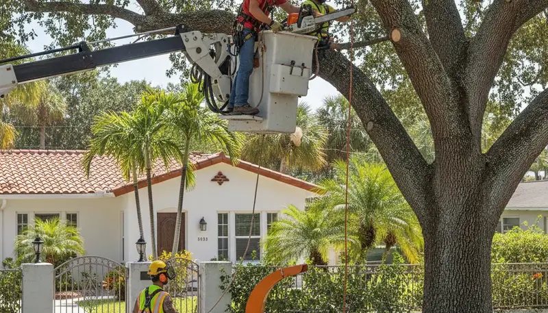 Tree service crew in Littleton, CO providing professional tree removal and trimming services