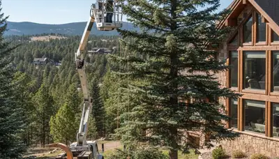 Tree service crew in Littleton, CO performing professional tree removal for a local property