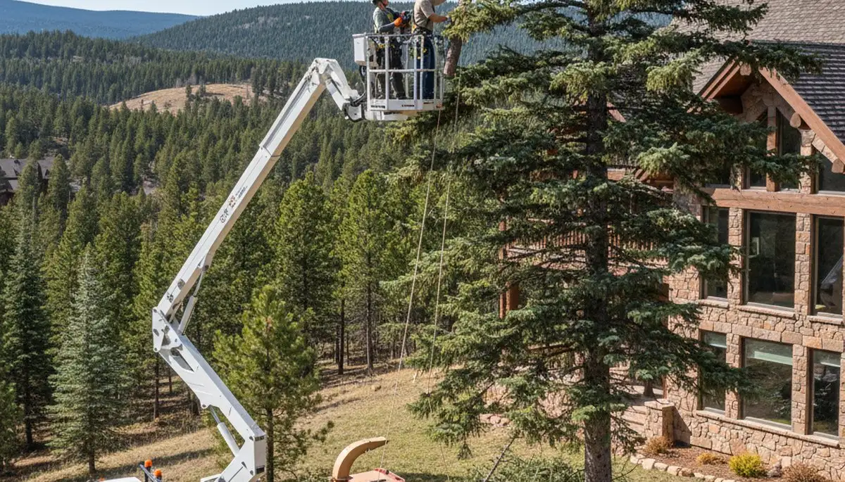 Tree service crew in Littleton, CO providing professional tree removal and trimming services