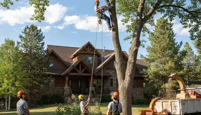 Tree service crew in Littleton, CO providing professional tree removal and trimming