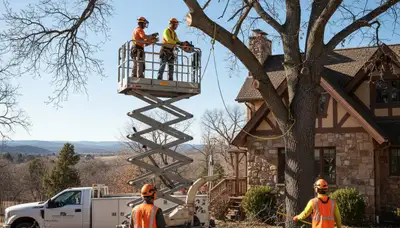 Tree service crew in Littleton, CO providing professional tree removal and trimming