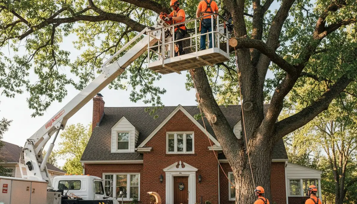 Tree service crew in Littleton, CO providing tree removal and trimming for local properties