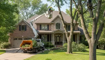Tree service crew in Littleton, CO providing professional tree removal and trimming services