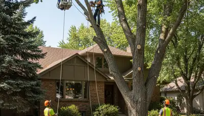 Tree service crew in Littleton, CO providing professional tree removal and cleanup