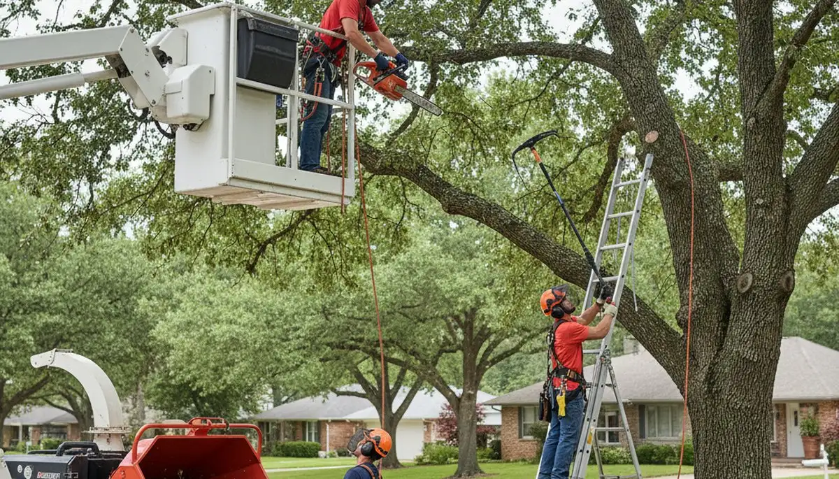 Littleton, CO tree trimming crew improving tree health and safety for local residential properties